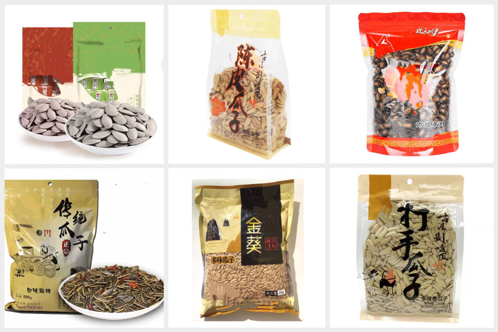 葵花籽全自動(dòng)包裝機(jī)RL-GD8-200R/250R/300D樣品